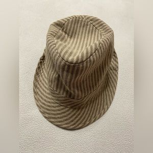 Mocha Pinstripe Soft Fedora Hat